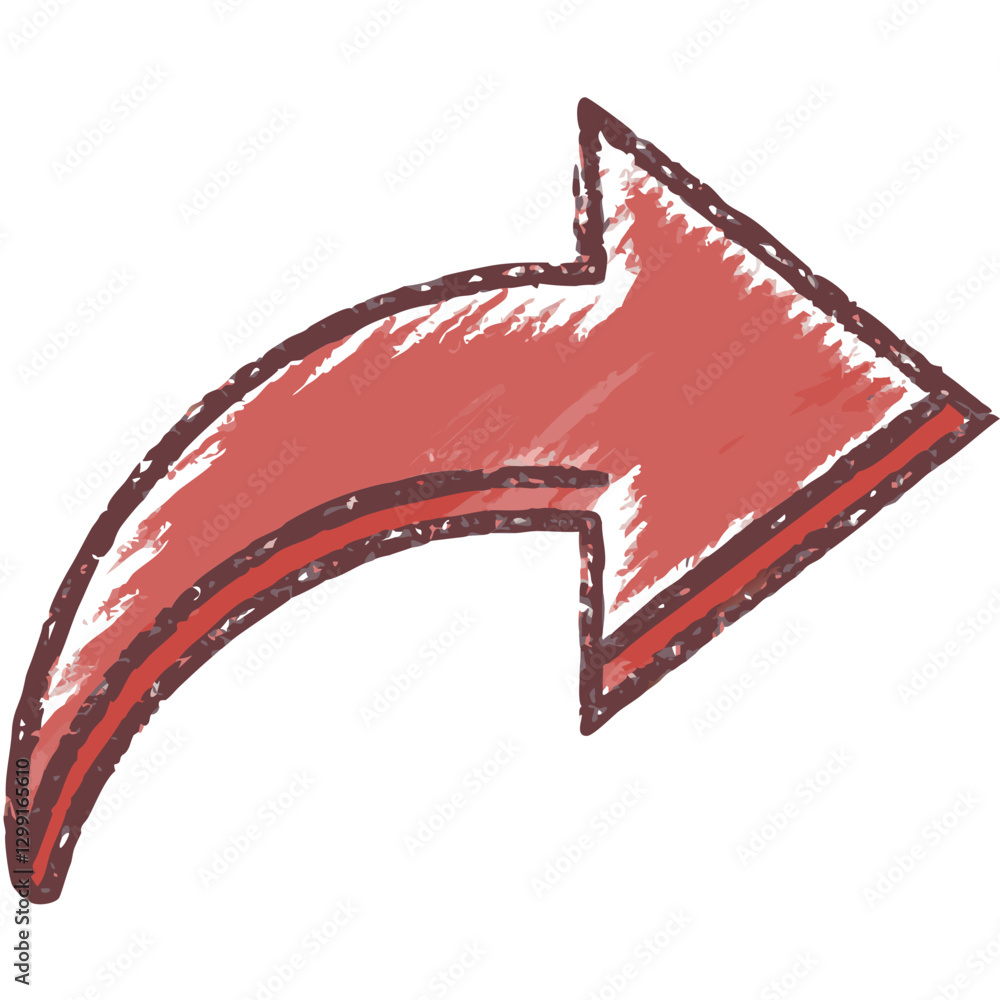Poster red artistic arrow vector symbol for direction navigation design