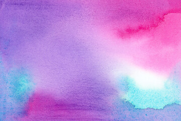 Hand painted watercolour colourful illustration.
