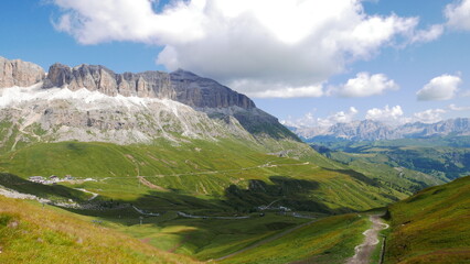 The Fassa Valley in the Dolomites (Trentino, northern Italy)
