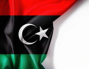 Libyan flag representing national pride and identity with vibrant colors and symbols