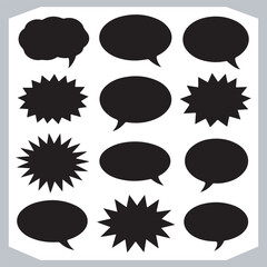 Different Speech Bubble Shapes Hand Drawn Doodle Art Pack