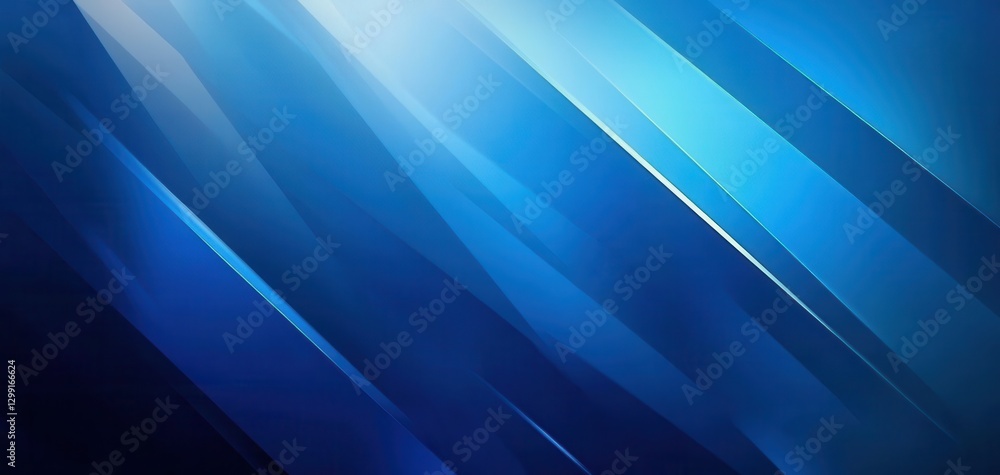 Poster abstract blue gradient background with dynamic angled lines and soft lighting effects for creative d