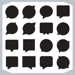 Creative Doodle Speech Bubbles Hand Drawn Outline Pack