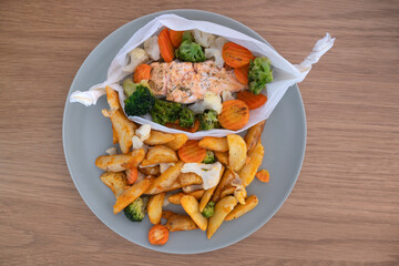 fish with vegetables