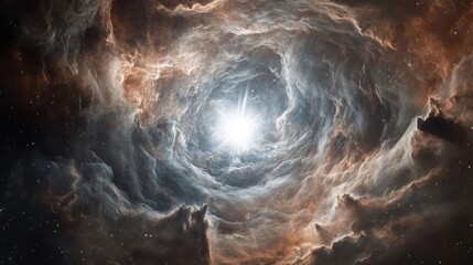 Fototapeta premium white dwarf star surrounded by a mesmerizing swirl of gaseous clouds