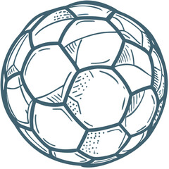 Obraz premium Detailed Vector Illustration of Vintage Soccer Ball with Intricate Patterns for Sports Design