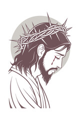 head of a man crown of thorns