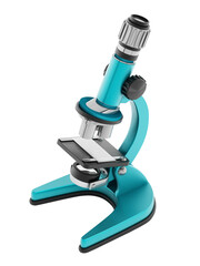 Microscope on transparent background