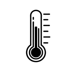 Thermometer Vector Temperature Measurement Symbol for Weather and Climate Illustration