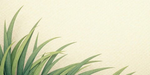 Fototapeta premium Serene Green Foliage Against a Soft, Textured Background, Perfect for Elegant Design Projects and Nature-Inspired Themes