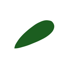 Green abstract shape fill art