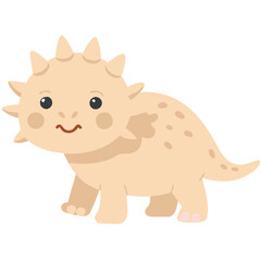 Cute Baby Dinosaur Vector Illustration Adorable Cartoon Prehistoric Character for Kids