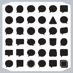 Hand Drawn Speech Bubble Collection Creative Outline Doodle Pack