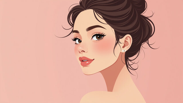 She has attractive skin that looks very clean and clear.