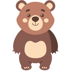 Cute Cartoon Bear Character Illustration for Kids and Nursery Designs