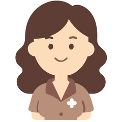 Fototapeta premium Smiling Female Healthcare Professional Vector Illustration for Medical Use