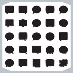 Hand Drawn Speech Bubble Collection Creative Outline Doodle Pack