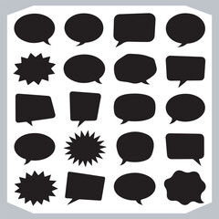 Hand Drawn Speech Bubble Collection Creative Outline Doodle Pack