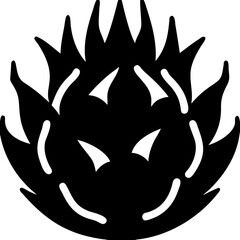 Obraz premium Silhouette Artichoke Vector Bold Abstract Design