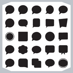 Hand Drawn Speech Bubble Collection Creative Outline Doodle Pack