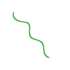 Wavy green ribbon brush stroke illustration art