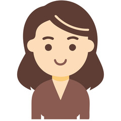 Obraz premium Smiling Female Avatar for User Profile Personalization and Social Media Use