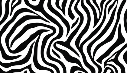 Abstract black and white zebra stripes pattern, perfect for animal-inspired designs, fashion backgrounds, or wild, safari-themed projects