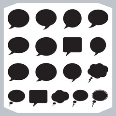 Hand Drawn Speech Bubble Collection Creative Outline Doodle Pack