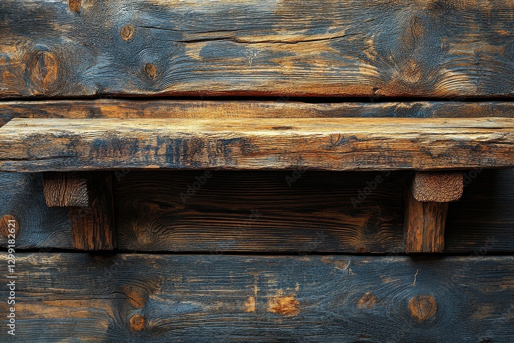 Poster wooden texture showcasing aged craftsmanship and natural patterns in a rustic setting