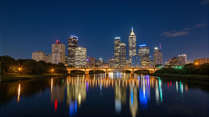 Fototapeta premium new york skyline at night