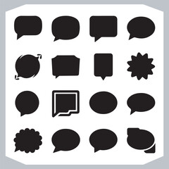 Outline Speech Bubbles in Different Shapes Hand Drawn Doodle Pack