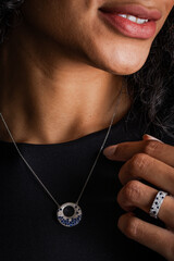 woman with necklace