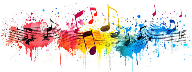 Fototapeta premium Colorful musical note vector design 