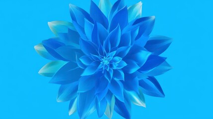Obraz premium Stunning Vibrant Blue Flower Design - A Detailed Floral Illustration