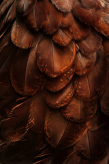Close-Up of Layered Brown Feathers