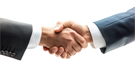 Corporate executives shaking hands in office professional business agreement close-up
