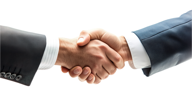 Corporate executives shaking hands in office professional business agreement close-up