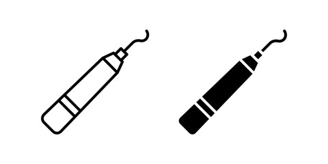 Dental Scaler icon set. for mobile concept and web design on white background