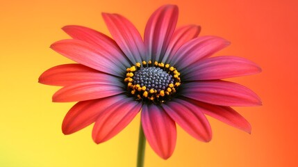 Obraz premium Vibrant Red Osteospermum Flower Closeup Macro Shot