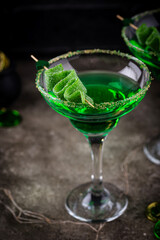 Green cocktail for St. Patrick day