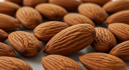Almonds Close Up Nutritional Healthy Food Macro Photography