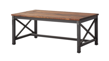 Industrial metal and wood coffee table design modern home furniture showcase living room aesthetic appeal