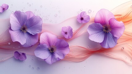Obraz premium flower petal pink purple floral design blossom floristry cut flowers geraniums violet
