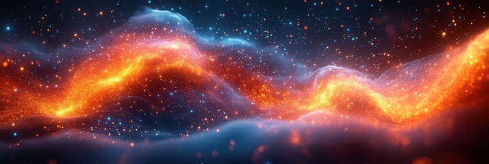 Cosmic Nebula: Celestial Dance of Fire and Ice