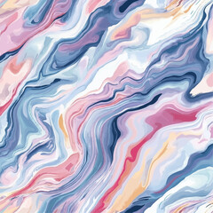 Abstract fluid marble pattern with smooth, flowing lines and a limited pastel color palette. High contrast design for vector tracing and decorative backgrounds