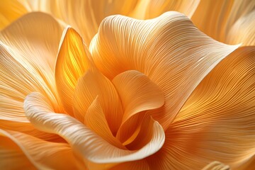 Vibrant 3D abstract background in Ray Flower yellow, featuring fluid, luminous textures and soft waves. Ideal for branding, modern design, digital art, or creative web and print materials