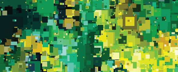 Modern Abstract Background with Green and Yellow Color Palette