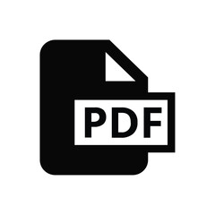 Pdf file icon. Simple vector sign.