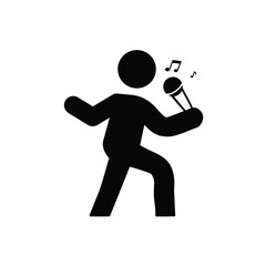 singing icon. Simple vector sign.