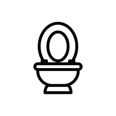 Toilet-bowl icon. Simple vector sign.